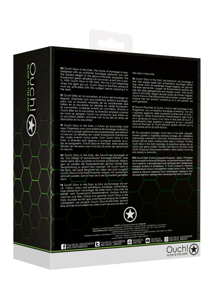 OUCH! GLOW IN THE DARK BED BINDING RESTRAINT SET