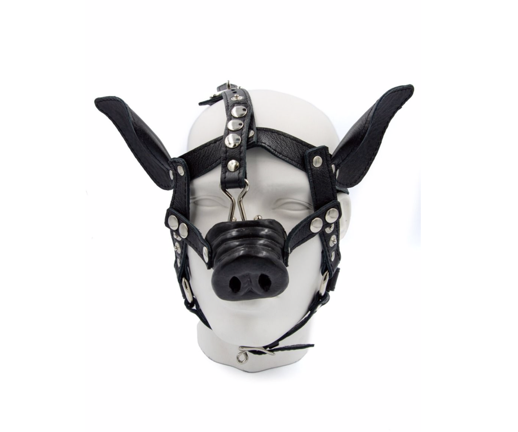 MISTER B LEATHER PIG HEAD HARNESS
