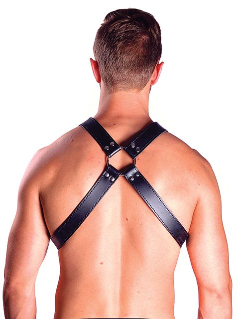 MISTER B LEATHER TOP HARNESS W/ SNAP STUDS