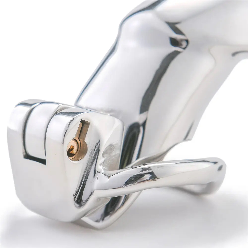 GAYT*GEAR STAINLESS CHASTITY CAGE W/ HIDDEN LOCK (SMALL)