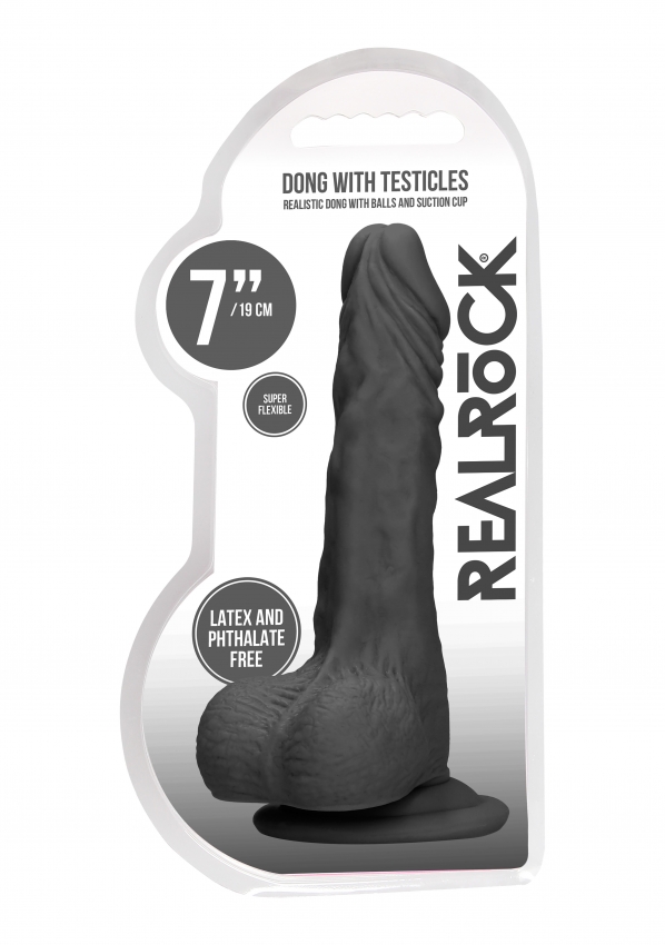 REAL ROCK DILDO W/ BALLS 17CM