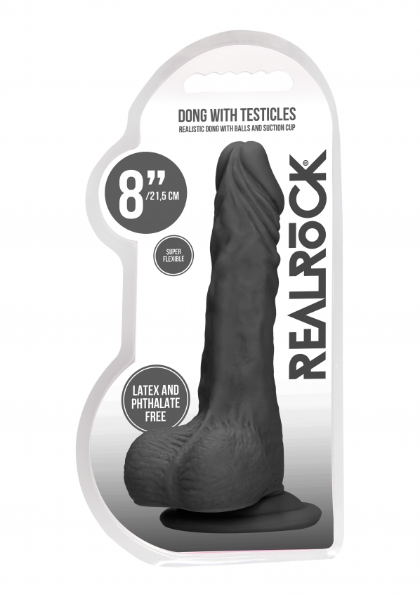 REAL ROCK DILDO 20CM WITH BALLS 