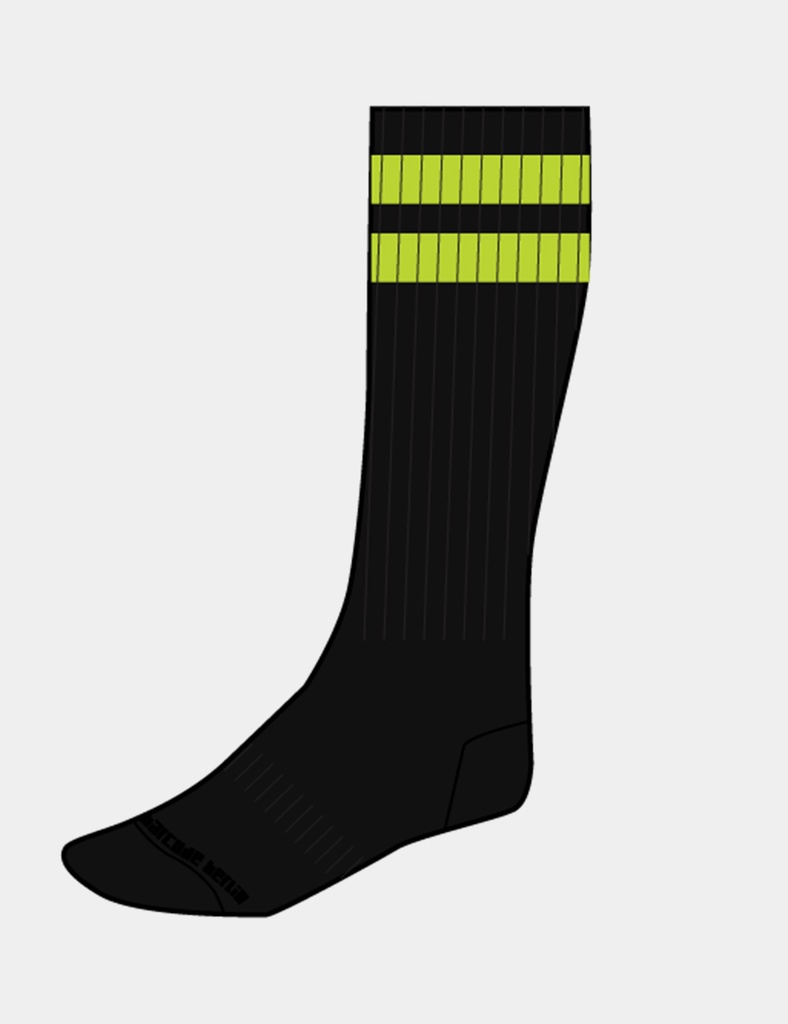 BARCODE BERLIN GYM SOCKS BLACK WITH VARIOUS COLORED STRIPE
