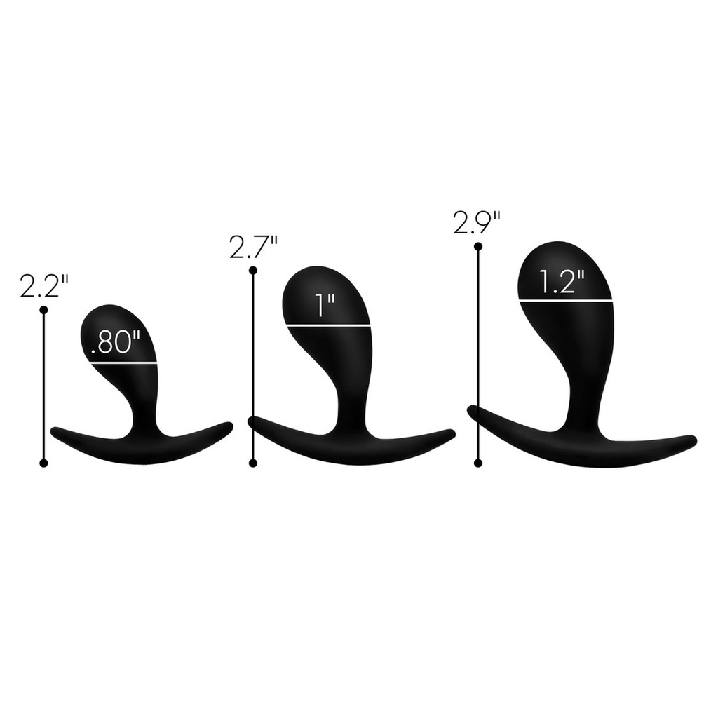 XR BRANDS DARK DROPLETS 3 PIECE ANAL TRAINING SET