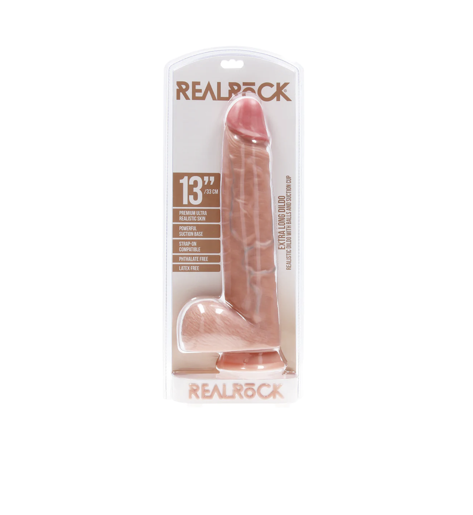 REAL ROCK XL DILDO W/BALLS 33cm