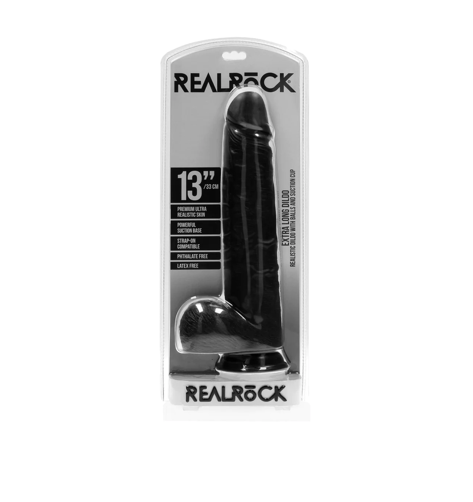 REAL ROCK XL DILDO W/BALLS 33cm