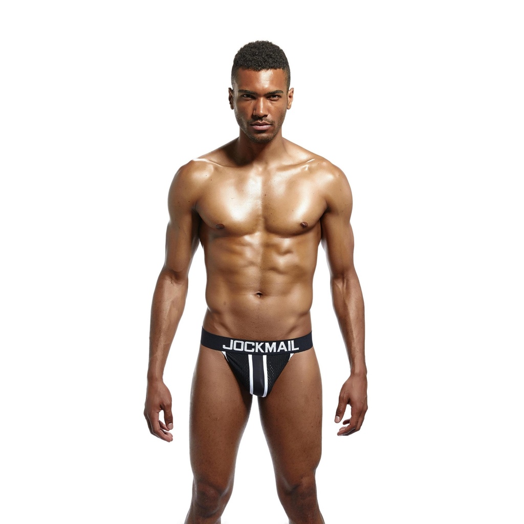 JM 203 NYLON MESH DOUBLE STRIPE JOCK