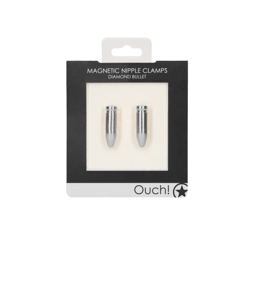 OUCH MAGNETIC NIPPLE CLAMPS DIAMOND BULLET