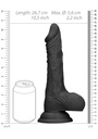 REAL ROCK DILDO W/ BALLS 10" (20cm)