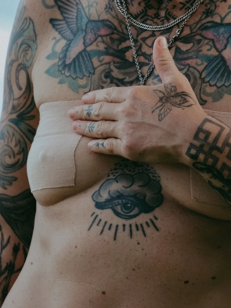 TRANSGENDER CHEST BINDING TAPE 7,5cm W/ NIPPLE COVERS