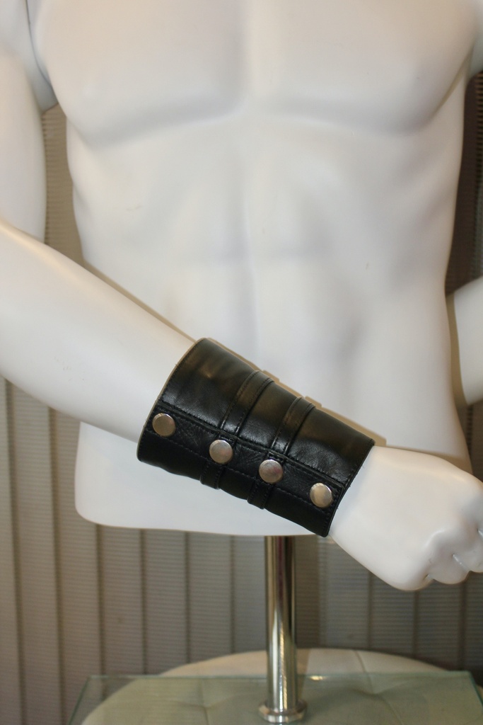 GAYT*GEAR LEATHER GAUNTLET DOUBLE STRIPE