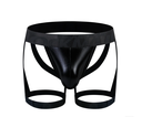 JOCKMAIL 259 FAUX LEATHER JOCK WITH LEG RESTRAINTS