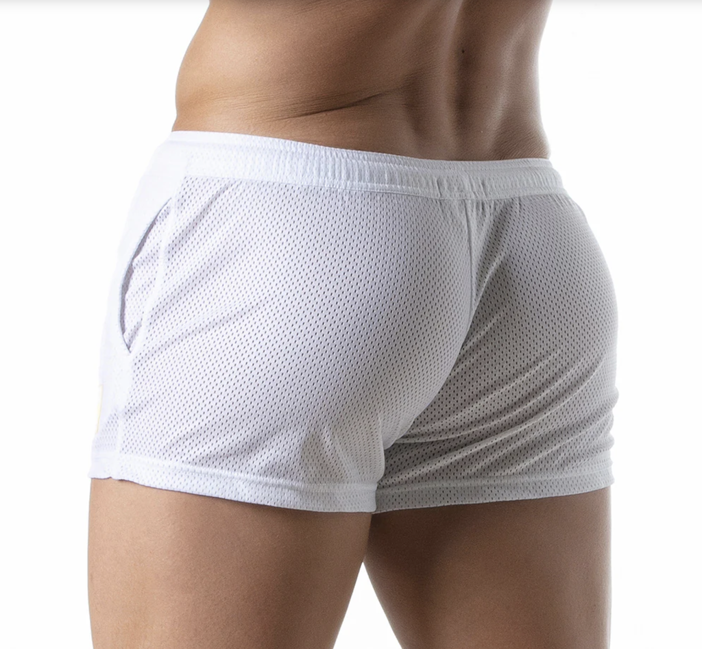 LEADER WHITE PARTY BOOTY SHORTS