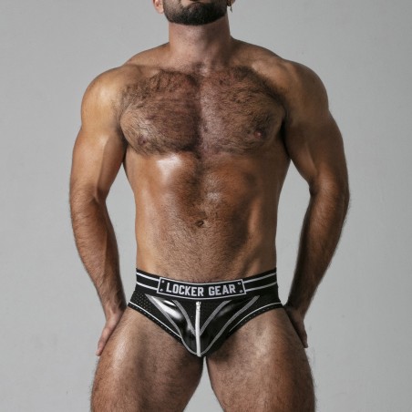 LOCKER GEAR MASSIVE RUDE JOCK BRIEF WITH ZIPPER