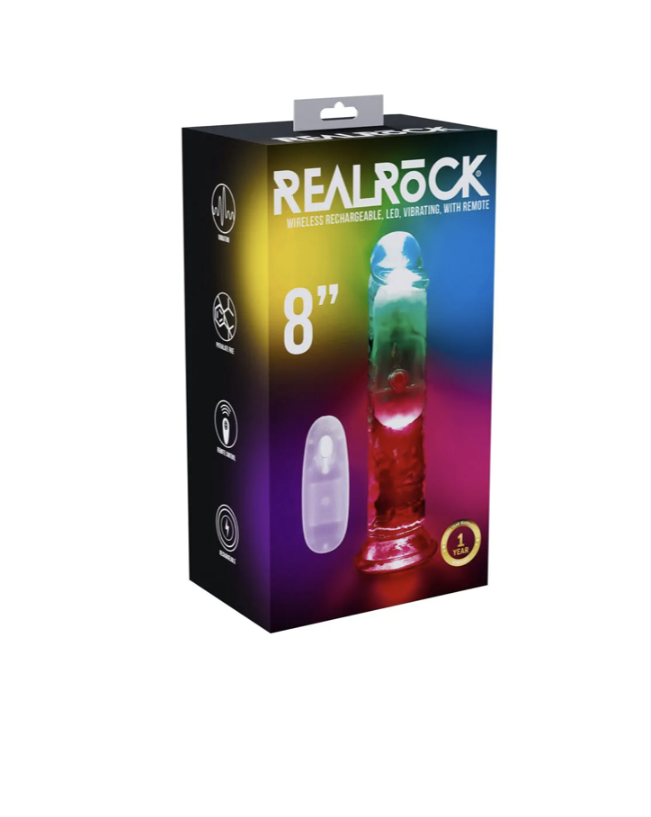REAL ROCK LED VIBRATING STRAIGHT DILDO