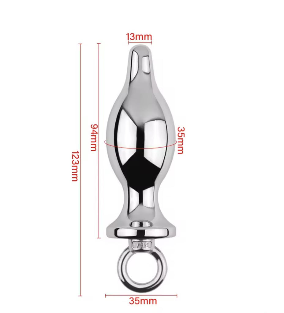 GAYT*GEAR ANAL PLUG WITH PULL TAB (ALU ALLOY)