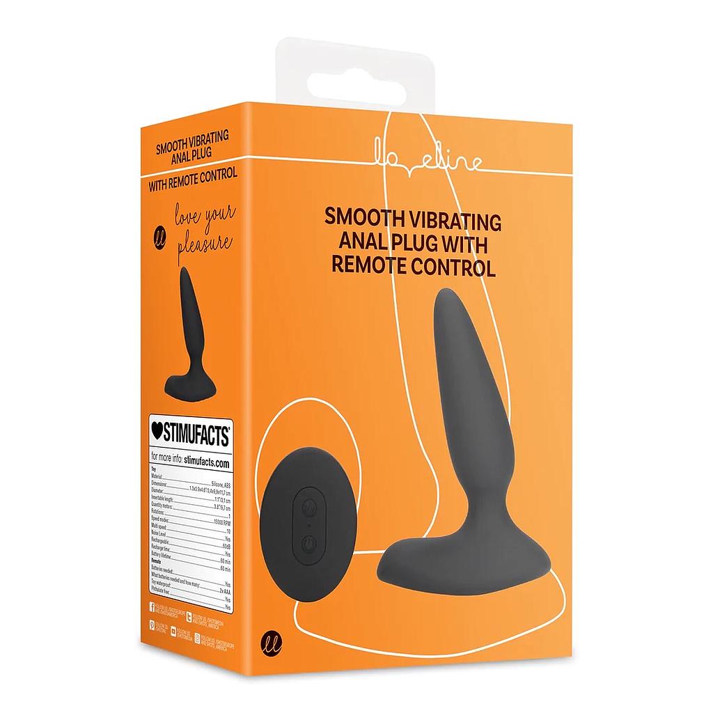 LOVELINE SMOOTH VIBRATING ANAL PLUG WITH REMOTE