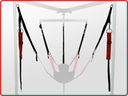 RED Multi Purpose Adjustable Fabric Strap Set