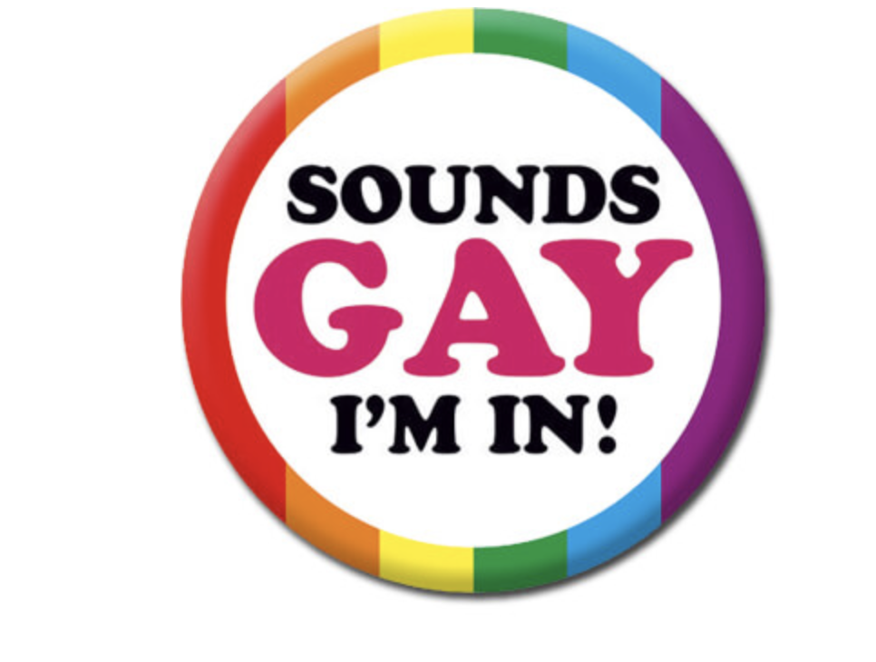 DM SOUNDS GAY BADGE