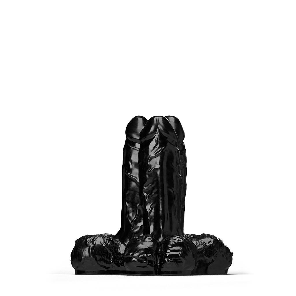 ALL BLACK STEROID TRIPPLE DILDO