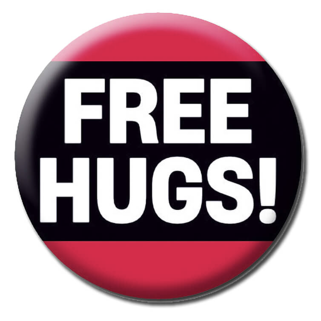DM FREE HUGS BADGE