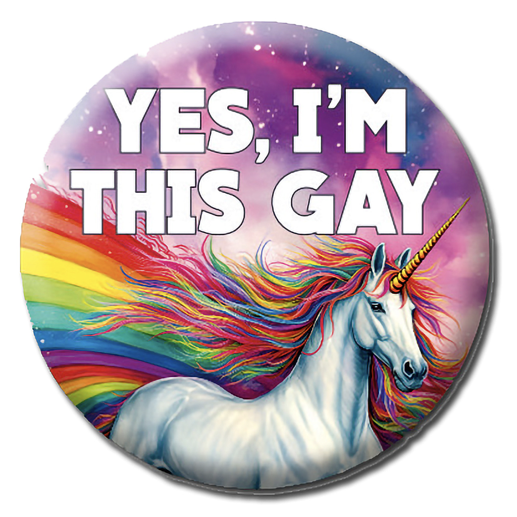 DM YES I AM THIS GAY BADGE