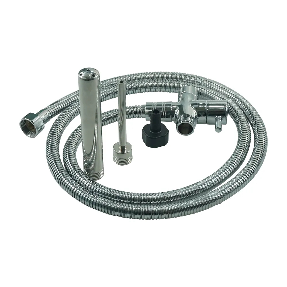 GAYT*GEAR SHOWER ENEMA FULL SET W/ 2 SHOWER HEADS, FLOW VALVE & HOSE