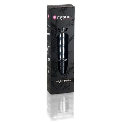 [E21888] MYSTIM MIGHTY MERLIN E-STIM METAL DILDO