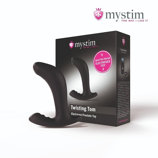 [140264] Mystim Twisting Tom Prostate Stimulator With E-Stim Black