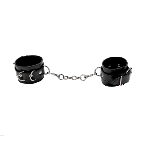 [OU048BLK] OUCH LEATHER CUFFS