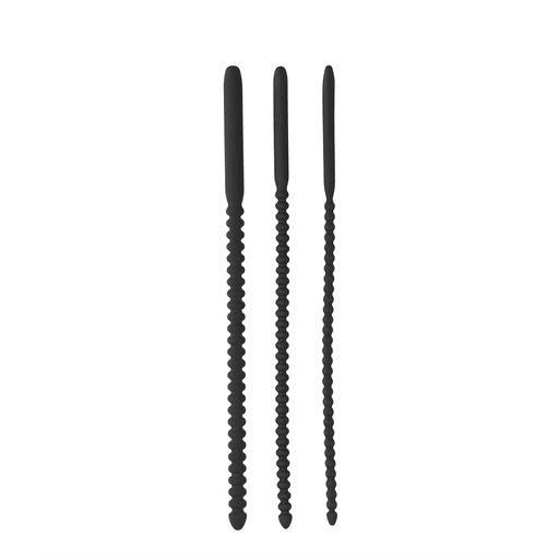 [OU598] OUCH RIBBED SILICONE SOUNDING DIALTOR SET (3)