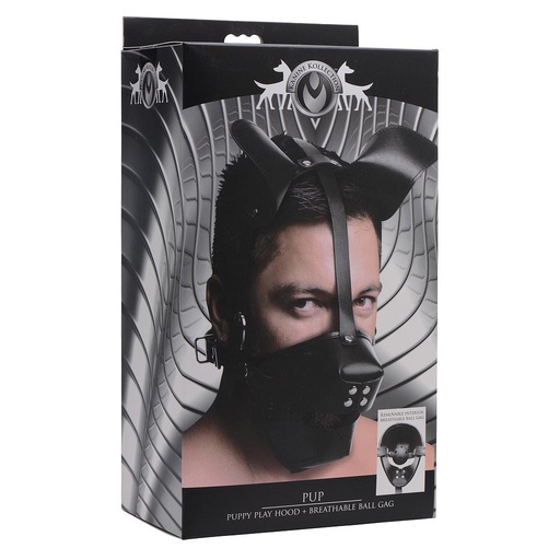 [AE766] PUP PLAY HOOD W/ BREATHABLE BALL GAG