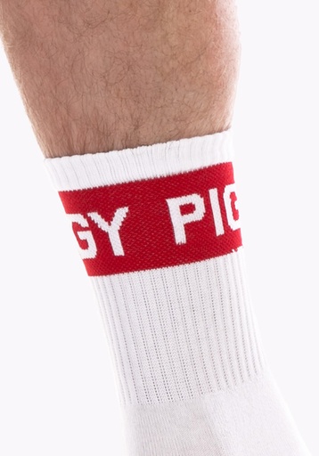 Barcode Berlin Fashion Half Socks Piggy White Red