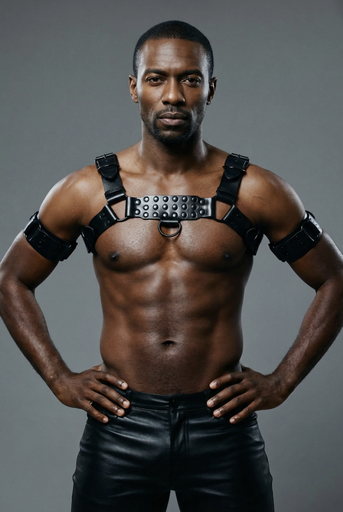 PROVOCATEUR LEATHER BUFFALO NECK HARNESS