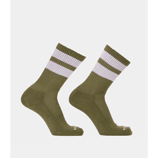 BARCODE BERLIN GYM SOCKS ARMY WITH WHITE STRIPE