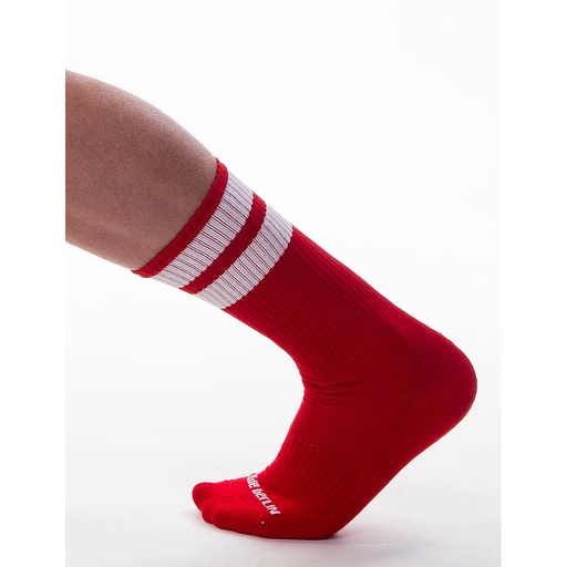 BARCODE BERLIN GYM SOCKS RED / WHITE STRIPE
