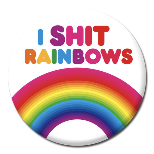 [DMD 126] DM I SHIT RAINBOWS BADGE